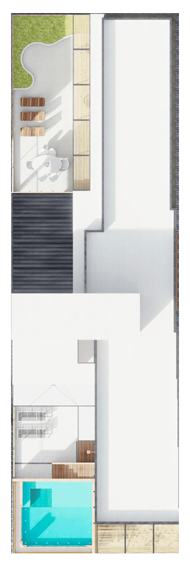 Planta ilustrada do apartamento de coberturas m²